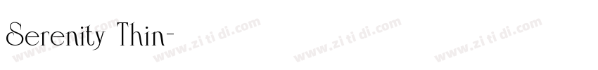 Serenity Thin字体转换